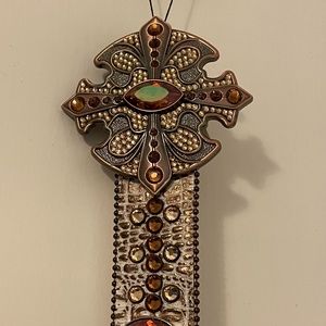 b.b.simon L223 brown and wht belt large